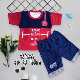 BR22383 - SETELAN BAYI ROAD JUMP MERAH