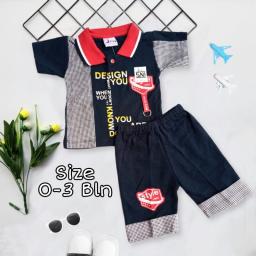 BR22385 - SETELAN BAYI DESIGN YOU NAVY