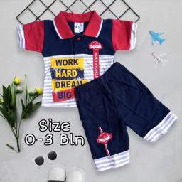 BR22388 - SETELAN BAYI WORK HARD NAVY