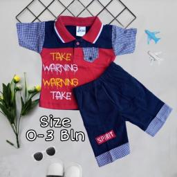 BR22389 - SETELAN BAYI TAKE WARNING NAVY