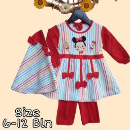 BR22400 - GAMIS BAYI TSUM-TSUM MERAH