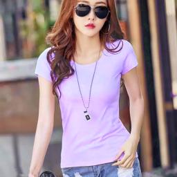 BR22401 - KAOS POLOS LILAC LENGAN PENDEK