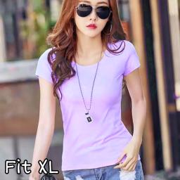 BR22402 - KAOS POLOS LILAC LENGAN PENDEK SIZE XL