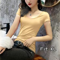 BR22404 - KAOS POLOS CREAM LENGAN PENDEK SIZE XL