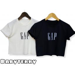 BR22448 - KAOS CROP TEE GAP (BABYTERRY) - Bw