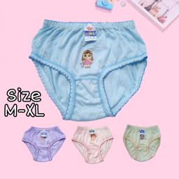 BR22506 - (3PCS) CELANA DALAM ANAK CEWEK RENDA PDM - Size M