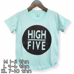 BR22586 - HIGH FIVE BIRU KAOS ANAK TSHIRT TUMBLR TEE - Size L