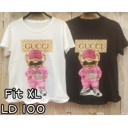 BR22752 - GUC BEAR TSHIRT TUMBLR TEE SIZE XL - Putih