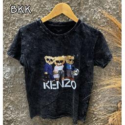 BR22847 - BEAR KENZ IMPORT TSHIRT TUMBLR TEE HITAM SIZE M