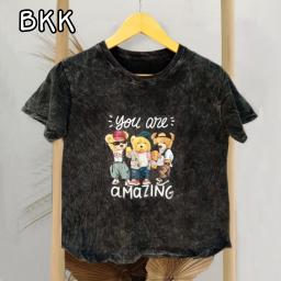 BR22852 - AMAZING BEAR IMPORT TSHIRT TUMBLR TEE HITAM SIZE M