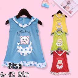 BR22954 - DRESS BAYI PEREMPUAN BEAR PDM - Biru