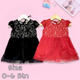BR23137 - DRESS BAYI PEREMPUAN PESTA - Size M Hitam