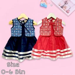 BR23141 - DRESS BAYI PEREMPUAN - Size M Biru
