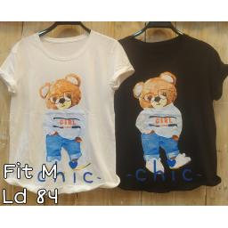 BR23199 - BEAR CHIC TSHIRT TUMBLR TEESIZE M - Putih
