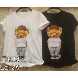 BR23200 - BEAR DIO TSHIRT TUMBLR TEESIZE M - Putih