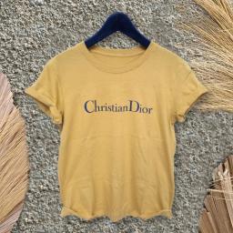 BR23209 - CHRISTIAN DIO MUSTARD TSHIRT TUMBLR TEE