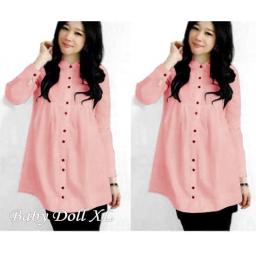 BR23273 - KEMEJA BABYDOLL PEACH