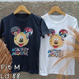 BR23283 - MICKEY TSHIRT TUMBLR TEE SIZE M - Hitam