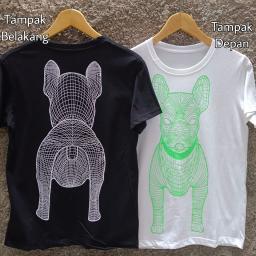 BR23387-1 - DOG TSHIRT TUMBLR TEE - Hitam