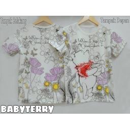 BR23779 - POOH FLOWER TSHIRT TUMBLR TEE (BABYTERRY)