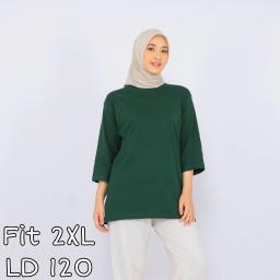 BR23785 - KAOS POLOS HIJAU BOTOL LENGAN 7/8 TSHIRT TUMBLR TEE SIZE 2XL