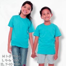 BR23795-3 - KAOS ANAK POLOS TURKIS MUDA - Size XL