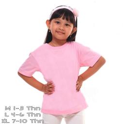 BR23797-2 - KAOS ANAK POLOS PINK - Size L