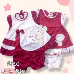 BR23877 - SET DRESS BAYI BUNGA PDM - Cream