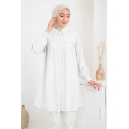 BR24008 - TUNIK POLOS LENGAN PANJANG WARNA BW - Size L