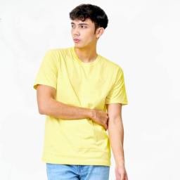 BR24030 - KAOS POLOS KUNING MUDA LAKI-LAKI - XS