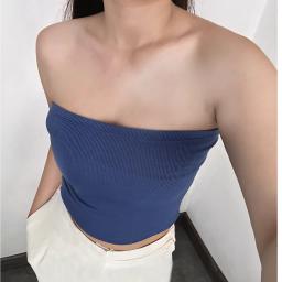 BR24049 - KEMBEN POLOS TANPA TALI DENIM - L