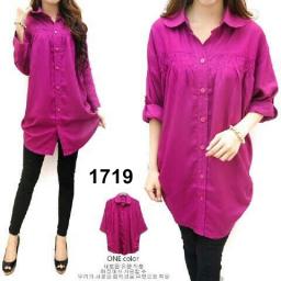 BR06567 - 1719 KEMEJA JUMBO POLOS MAGENTA