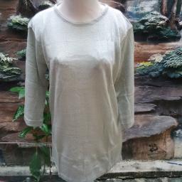 BR07898 - ATASAN RAJUT GLITER ABU