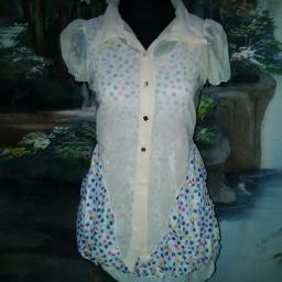 BR08782 - SALE BLOUSE POLKA PURPEL