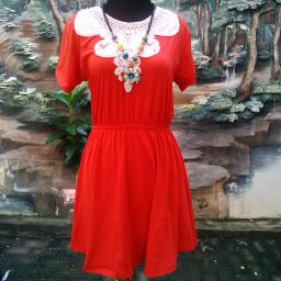 BR09677 - SALE DRESS RENDA RED