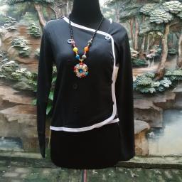 BR09723 - SALE BLAZER VIOLA BLACK