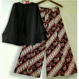 BR14416 - KULOT 10 BATIK HITAM