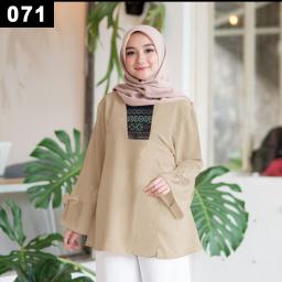 BR15376 - BLOUSE 071 COKLAT MUDA