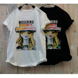 BR15917-1 - MOSCHINO TSHIRT TUMBLR TEE - putih