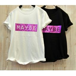 BR16143-2 - MAYBE TSHIRT TUMBLR TEE - hitam