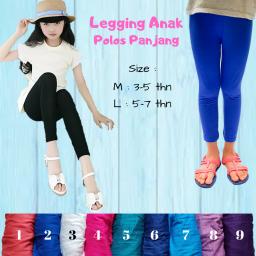 BR16255 - LEGGING ANAK POLOS PANJANG SIZE M - tosca