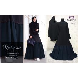 BR16275 - RUBY SET SYARI NAVY (PU)