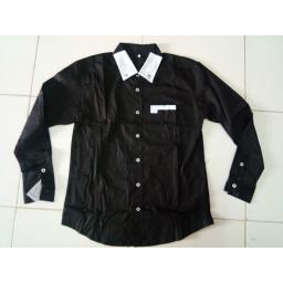 BR16469 - KEMEJA PRIA MAN HITAM LENGAN PANJANG
