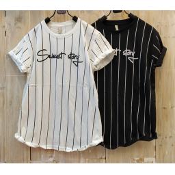 BR16687-1 - SWEET STORY SALUR TSHIRT TUMBLR TEE - putih