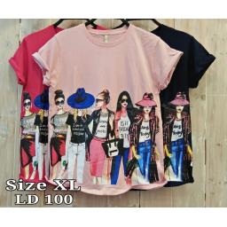 BR16739 - PROMO GIRL TSHIRT TUMBLR TEE SIZE XL - navy
