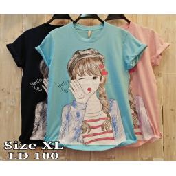 BR16776-1 - HELLO TSHIRT TUMBLR TEE SIZE XL - navy