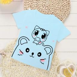BR16910-1 - CAT KAOS ANAK TSHIRT TUMBLR TEE - size M biru