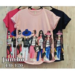 BR16953-2 - GIRL TSHIRT TUMBLR TEE SIZE JUMBO - pink
