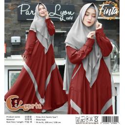 BR17019 - FINTA GAMIS SYARI 2IN1 MAROON