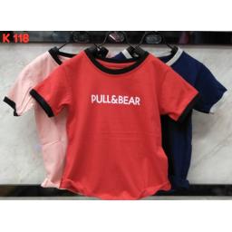 BR17192 - PULL & BEAR ANAK TSHIRT TUMBLR TEE - size L navy